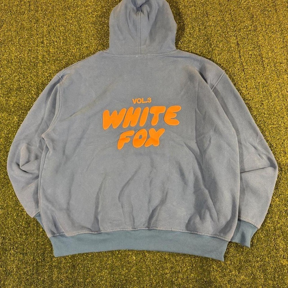 White Fox Boutique Vol. 3 Oversized Hoodie Blue Orange Graphic XXL